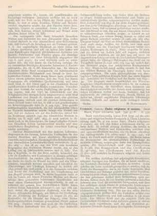308-310 [Rezension] Frommel, Gaston, Études religieuses et sociales