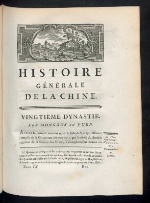 Vingtième dynastie, les Mongous ou Yuen