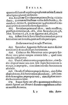 Stellarum ortus & occasus Poeticus.