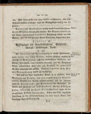 Capitel VI. Beleidigungen und Gewaltthatigkeiten. Selbsthülfe, Verrufs-Erklärungen, Duelle