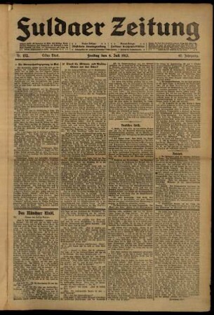 Erste Ausgabe vom Freitag, den 04. Juli 1913.