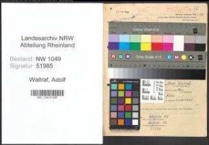 Entnazifizierung Adolf Wallraf , geb. 18.07.1894 (Kaufmaennischer Angestellter)
