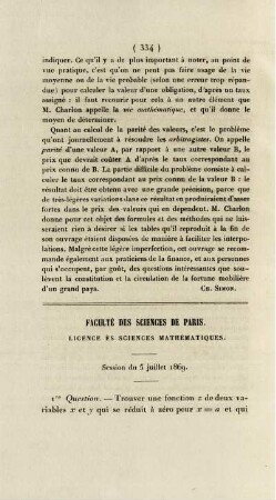 Faculté des sciences de Paris.