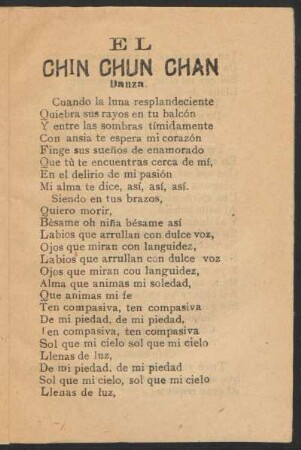 El Chin Chun Chan : Danza