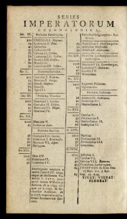 Series Imperatorum Chronologica