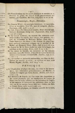 47-60, Physique. - Arts Mécaniques Et Libéraux.