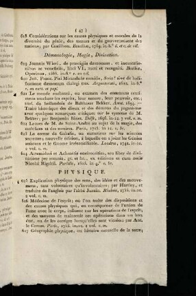 47-60, Physique. - Arts Mécaniques Et Libéraux.