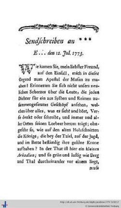 Sendschreiben an ***