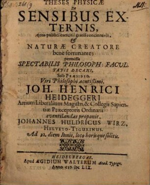 Theses phys. de sensibus externis