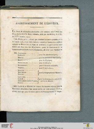 Avertissement de l’editeur