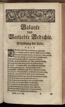 Galante und Verliebte Gedichte.