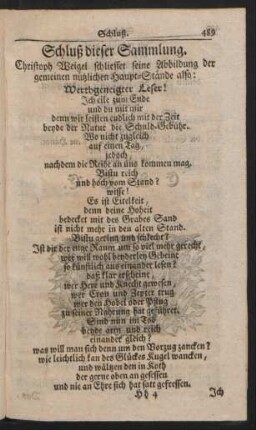 Schluß dieser Sammlung.