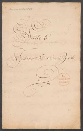 Suiten; cemb; d-Moll; BWV 811