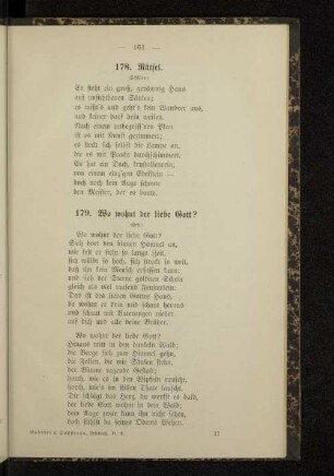 179. Wo wohnt der liebe Gott?