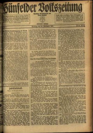 Ausgabe vom Dienstag, den 23. November 1920.