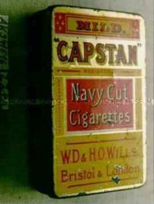 Blechdose für Navy Cut Cigarettes "CAPSTAN-MILD" Bristol und London