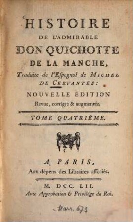 Histoire de l'admirable Don Quichotte de la Manche, 4