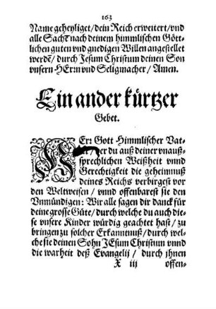 Ein ander kürtzer Gebet.