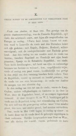 X. Enkele punten uit de geschiedenis van Neerlandsch Indie in deze eeuw