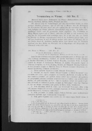 Versammlung zu Wismar. - 1363 Mrz. 17.