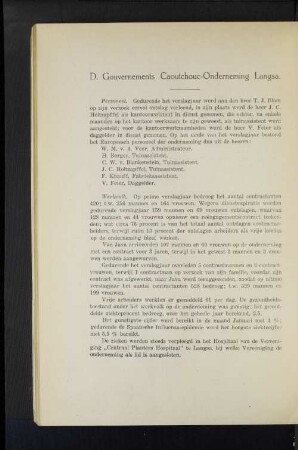 D. Gouvernements Caoutchouc-Onderneming Langsa.