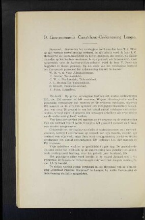 D. Gouvernements Caoutchouc-Onderneming Langsa.
