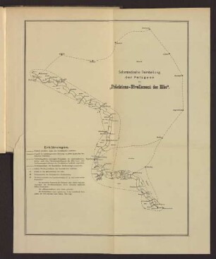 Schematische Darstellung der Polygone des "Präcisions-Nivellement der Elbe".