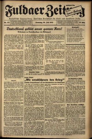 Ausgabe vom Dienstag, den 30. Juli 1935.