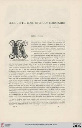 2: Silhouettes d'artistes contemporains : Henri Pille