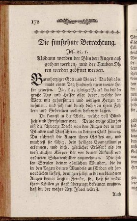 Die funfzehnte Betrachtung