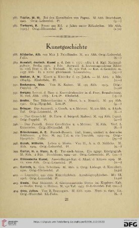 Kunstgeschichte (Nr. 388 - 466)