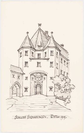 Schloss Sigmaringen: Perspektivische Ansicht