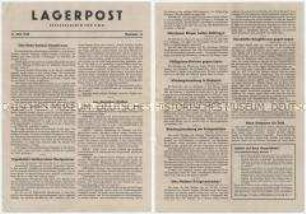 Lagerzeitung des Gefangenenlagers Aversa-Pow-Camp P.W.B. u.a. mit Nachrichten aus deutschen Städten und aus Regierungskreisen der Alliierten