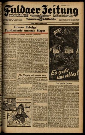 Ausgabe vom Freitag, den 03. September 1943.