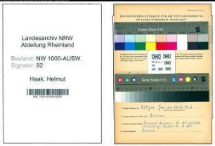 Entnazifizierung Helmut Haak, geb. 03.03.1922 (Installateur)