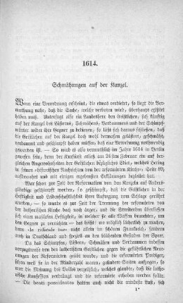 1614. Schmähungen auf der Kanzel