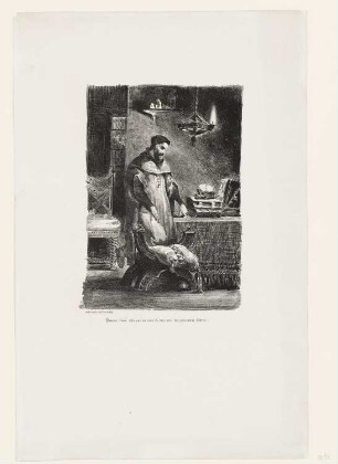 Faust in seinem Studierzimmer, aus: "Faust, Illustrationen zur Tragödie"