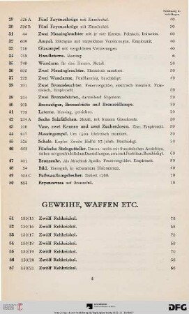 Geweihe, Waffen (Nr. 51-81)