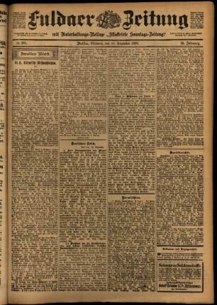 Zweite Ausgabe vom Mittwoch, den 13. Dezember 1899.