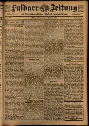 Zweite Ausgabe vom Mittwoch, den 13. Dezember 1899.