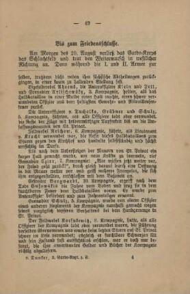 Bis zum Friedensschlusse