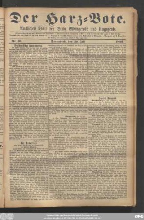 Der Harz-Bote : Elbingeröder Zeitung ; amtliches Blatt des Landratsamts Ilfeld für das vormalige Amt Elbingerode und für die Stadt Elbingerode