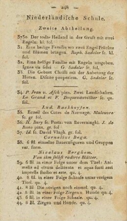 Niederländische Schule. Zweite Abtheilung