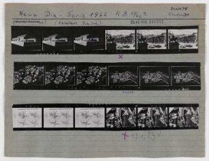 Repros für eine Dia-Serie zur Berliner Stadtplanung und Architektur. Berlin, Mitte, Karl-Marx-Allee (vor 1961 Stalinallee)/Unter den Linden