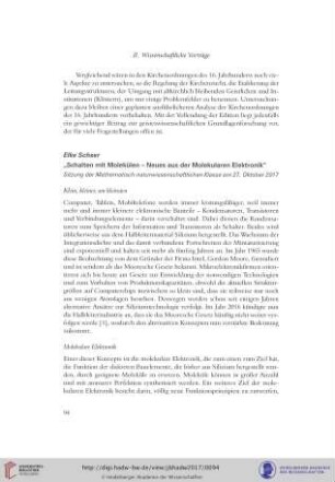 Schalten mit Molekülen – Neues aus der Molekularen Elektronik