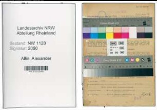 Entnazifizierung Alexander Allin , geb. 08.06.1899 (Beamter)