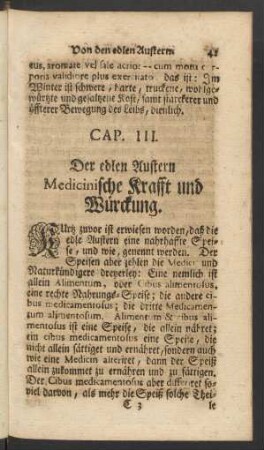 Cap. III. Der edlen Austern Medicinische Krafft und Würckung