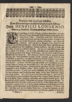 Praefatio des Authoris selbsten ...