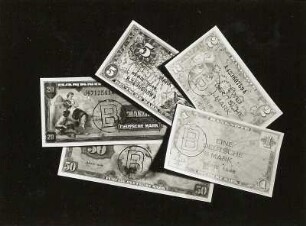 Banknoten für die britische Besatzungszone Deutschlands. Ausgabe 1948