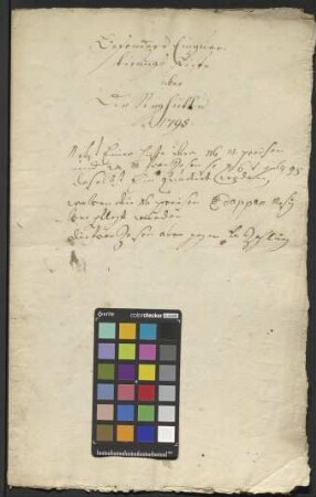 Besondere Einquartierungsliste über die Sieghütte vom 25. und 26. März 1795